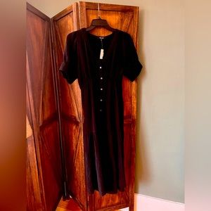 Madewell black dress with pockets $95.00